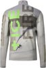 Graues Herren-Langarmshirt mit Skifahrer-Print und FIRE+ICE-Logo.