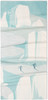 Blauer Schlauchschal mit Motiv von Skifahrern und Gletschern.