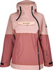 Rosa Damen Anorak Jacke mit Kapuze und großer Fronttasche.