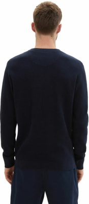 Tom Tailor Structured Crew férfi pulóver