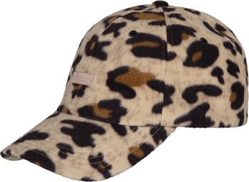 Eine Kappe mit Leopardenmuster und dem 'PARTS'-Logo an der Seite.