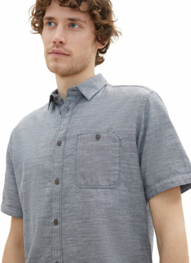 TOM TAILOR Structured Slub. férfi póló rövid ujjú