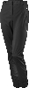 Schwarze Sporthose mit Löffler-Logo, Reißverschluss und Knopfverschluss.
