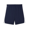 Marineblaue Shorts mit weißen Seitenstreifen und DRYCELL-Logo.