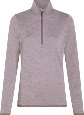 Damen-Pullover in Hellviolett mit kurzem Reißverschluss am Kragen. Damen-Pullover in Hellviolett mit kurzem Reißverschluss am Kragen.