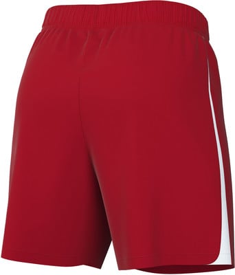 Rote Shorts mit weißem Streifen an der Seite.