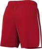 Rote Shorts mit weißem Streifen an der Seite.