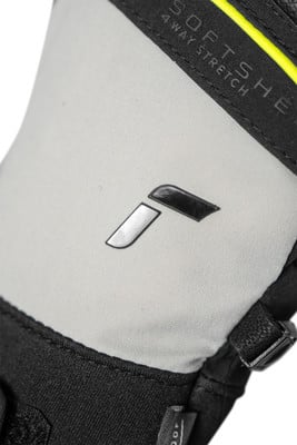 Handschuh mit Markenlogo, Reflexstreifen und 4 WAY STRETCH Schriftzug. Handschuh mit Markenlogo, Reflexstreifen und 4 WAY STRETCH Schriftzug.