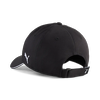 Schwarze Puma-Cap mit weißem Logo und verstellbarem Riemen hinten.