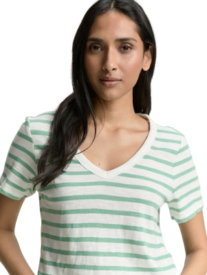 Tom Tailor TOM TAILOR V-Neck Slub Női póló