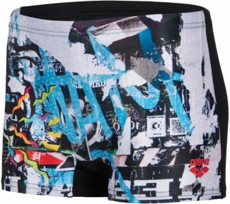 SWIM SHORT GRAFFITI PRINT plavky s nohavičkou