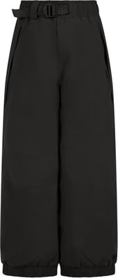 Schwarze weite Hose mit Gürtel und elastischem Bund. Schwarze weite Hose mit Gürtel und elastischem Bund.