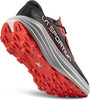 Schwarzer Laufschuh mit roter Sohle und weißem LA SPORTIVA Schriftzug.