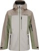 Beige und grüne Herrenjacke mit Kapuze und Active Rebel Logo.