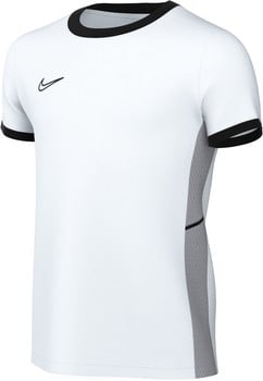 Biele tričko Nike s čiernym lemom a logom Nike na hrudi.
