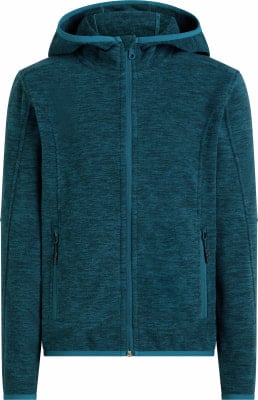 Blaue Herren-Fleecejacke mit Reißverschluss und Kapuze. Blaue Herren-Fleecejacke mit Reißverschluss und Kapuze.