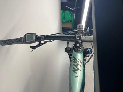 Lenker eines E-Bikes mit Bosch-Display und ALL MTN-Aufschrift.