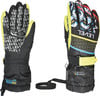 Skihandschuhe mit Wolfsmotiv und LEVEL-Logo.