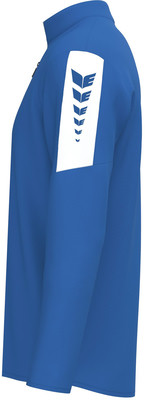 Blaue Jacke mit weißem Streifen am Ärmel mit Logo Blaue Jacke mit weißem Streifen am Ärmel mit Logo