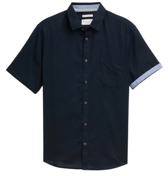 Tom Tailor TOM TAILOR Cotton Linen rövid ujjú ing