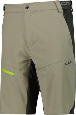 Herren-Shorts von CMP in Beige mit dunkelgrünen Seitenteilen. Herren-Shorts von CMP in Beige mit dunkelgrünen Seitenteilen.