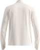 Weißes Herren-Langarmshirt mit feinem Streifenmuster.