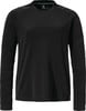 Schwarzes Langarmshirt für Herren mit Rundhalsausschnitt.