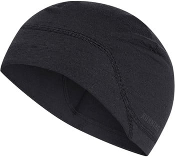 Schwarze Kappe mit RUNNING-Logo.