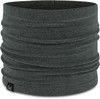 Dunkelgrauer Fleece-Schlauchschal von Buff mit Logo.