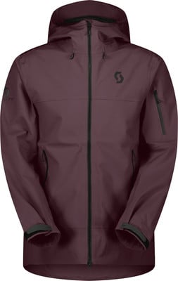 Herren-Weinrot-Jacke mit Kapuze, schwarzen Details und Scott-Logo. Herren-Weinrot-Jacke mit Kapuze, schwarzen Details und Scott-Logo.