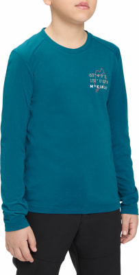 Langarmshirt für Jungen in Dunkelblau mit Aufdruck auf der Brust. Langarmshirt für Jungen in Dunkelblau mit Aufdruck auf der Brust.