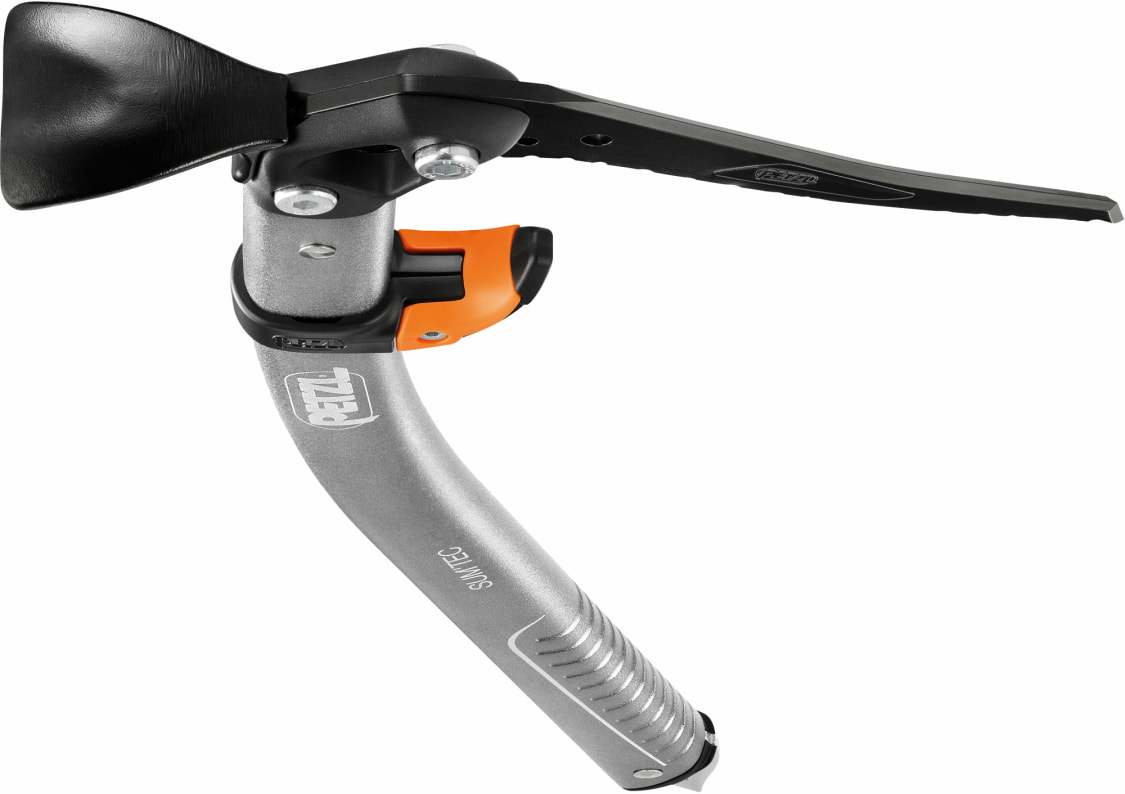 PETZL Ride - Piolet D'alpinisme 45 Cm, 240 G, Tête Acier, Manche Incurvé, Ultra Compact
