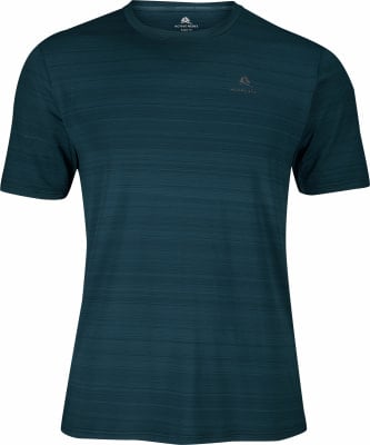Herren dunkelblaues T-Shirt mit kurzen Ärmeln und dezentem Muster. Herren dunkelblaues T-Shirt mit kurzen Ärmeln und dezentem Muster.