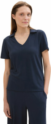 Tom Tailor TOM TAILOR Rib Polo Collar Női póló
