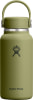 Grüne Hydro Flask Flasche mit Griff und Logo.
