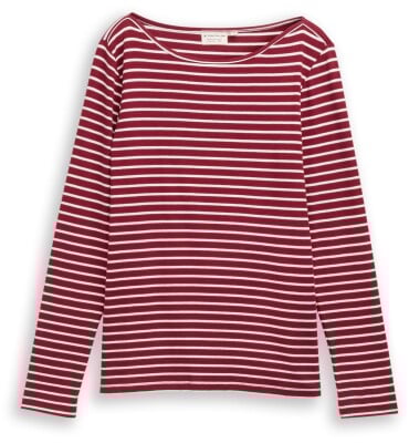Tom Tailor Striped Boatneck női hosszú ujjú póló