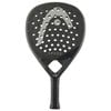 Schwarzer HEAD SPEED Tennisschläger mit Logo und perforierter Oberfläche.