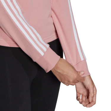 Essentials 3-Streifen Cropped Hoodie
