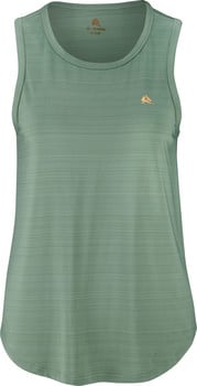 Damen-Tanktop in Grün mit Rundhalsausschnitt und Markenlogo.