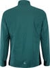 Grüne Herrenjacke mit schwarzen Seitenpaneelen und Logo.