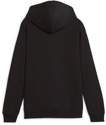 Schwarzer Herren Hoodie, von hinten gezeigt.