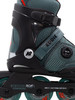 Detail eines K2 Inlineskates mit BOA-System und Eddie-Logo.