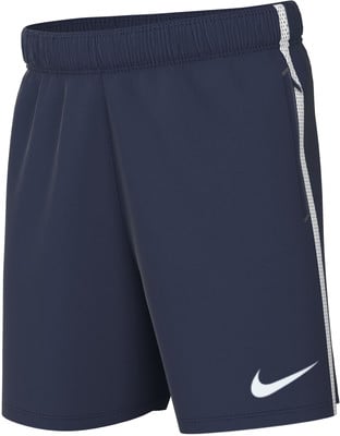 Námornícke šortky Nike s bielym logom a bočným pruhom. Námornícke šortky Nike s bielym logom a bočným pruhom.