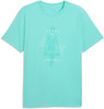 Türkises Puma-T-Shirt mit HYROX-Aufdruck und Puma-Logo.