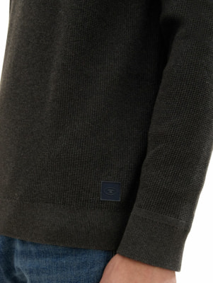 Tom Tailor Structured Crew férfi pulóver