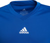 Blaues Adidas-T-Shirt mit Logo und Aeroready-Schriftzug für Kinder.