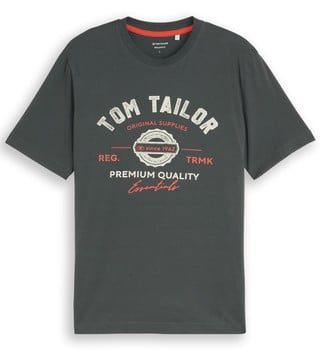 Tom Tailor márkajelzésű sötét férfi póló 'since 1962' felirattal.