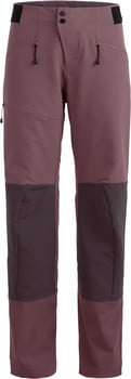 Damen-Outdoorhose in Dunkelrosa mit dunkleren Einsätzen an den Oberschenkeln.