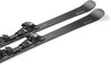 Nordica-Ski mit schwarzen Bindungen auf weißem Hintergrund.