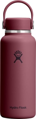 Dunkelrosa Hydro Flask Flasche mit Logo und Griff. Dunkelrosa Hydro Flask Flasche mit Logo und Griff.